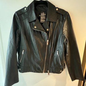 Barney's Originals Leather Moto Jacket